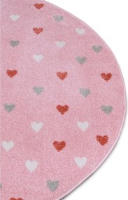 Ružový detský koberec ø 100 cm Little Hearts – Hanse Home