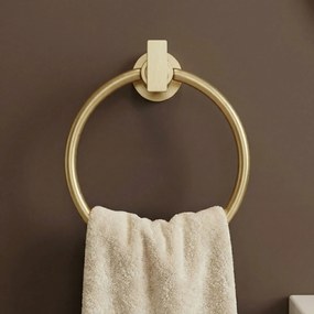 Držiak na uteráky - kruh REA RIVO RING 81307 Rivo Brush Gold
