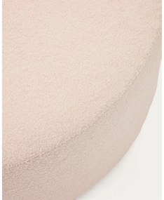 Svetloružový taburet z textílie buklé Kaeli – Kave Home