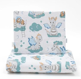 Obojstranný Set z Velvet a bavlny do kočíka New Baby Dráčik