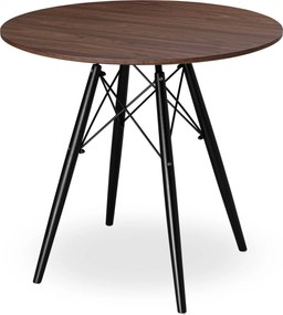 Jedálenský stôl PARIS BLACK 80 cm - jaseň / čierny
