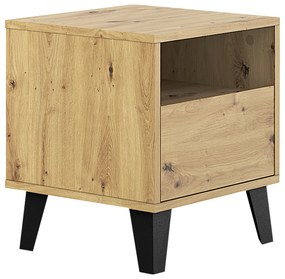 Nočný stolík BOGAN 1S, remeselne spracovaný dub