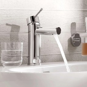 GROHE Essence páková umývadlová batéria ES s odtokovou súpravou s tiahlom, výška výtoku 111 mm, chróm, 23379001