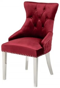 (3065) LÖWENKOPF luxusná štýlová stolička červený zamat