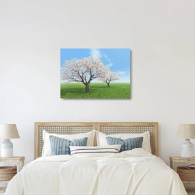 Sklenený obraz stromov (70x50 cm)