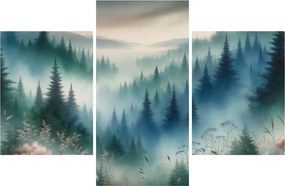 Obraz - Lesná krajina s hmlou (90x60 cm)