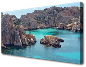 Obraz Canvas Záliv skaly more krajina 100x50 cm