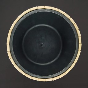 AMADEA Drevený dizajnový obal s plastovou nádobou vo vnútri, 64x64x35 cm