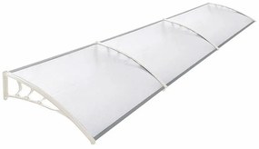 Plastová strieška v rôznych veľkostiach a farbách-Biela-300x90 cm
