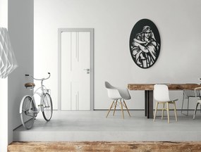drevko Drevený obraz Mária s Ježiškom Rozmer obrazu: 44,5 x 27,5 cm, Farba dekorácie: Čierna