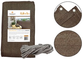Bestent Balkónová zástena 0,8x5m 95% Balcone Brown