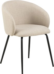 CLARA Béžová (látka Monza 24)/čierne nohy – MODERNÁ ČALÚNENÁ  KRESLOVÁ STOLIČKA DO OBÝVAČKY/JEDÁLNE/KANCELÁRIE LOFT