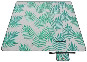 Songmics Pikniková deka Tropical 200x200 cm vzorovaná