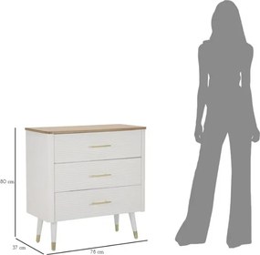 Dizajnová komoda Gerlinde 78 cm biela