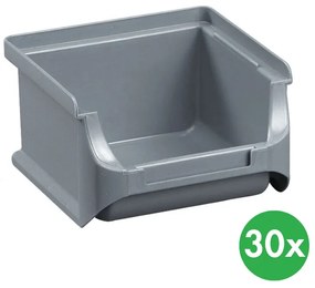 Plastové boxy PLUS 1, 102 x 100 x 60 mm, sivé, 30 ks