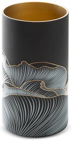 SKLENENÁ VÁZA LIMITED COLLECTION PEONIA 15X30 CM ČIERNA
