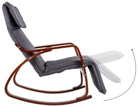 Fínske hojdacie kreslo Goodhome orech/šedá