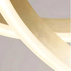 Toolight Toolight, závesné svietidlo 100cm, 60W, 3000K, LHJ010-CP4, zlatá matná, OSW-50003