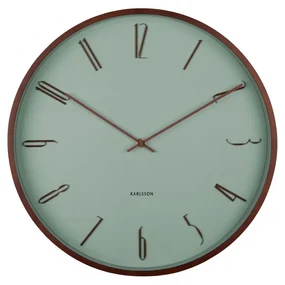 Karlsson 6014GR dizajnové nástenné hodiny zelená, pr. 40 cm