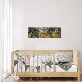 Obraz východu slnka (s hodinami) (90x30 cm)