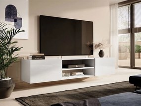 Tv stolík/skrinka Koda 200 K, Farby: biela / biely lesk