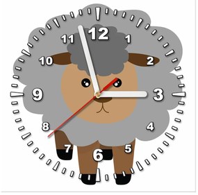 Gario Obraz s hodinami Sivá ovečka Rozmery: 30 x 30 cm