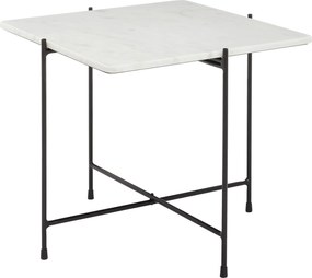 XXXLutz KONFERENČNÝ STOLÍK, čierna, biela, kov, kameň, 50/50/45 cm Livetastic - Stolíky do obývačky - 001395002301
