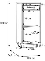 Kúpeľňová skrinka VENOM zelená/dub artisan