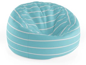 Sablio Sedací vak Cocoon Biele pruhy na modrej - 115 x 75 cm x 45 cm