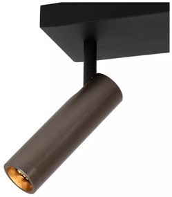 Lucide 22974/02/15 - Bodové svietidlo GRADO 2xGU10/8W/230V čierna/hnedá