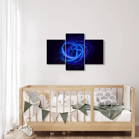 Obraz modrého abstraktného klbka (90x60 cm)
