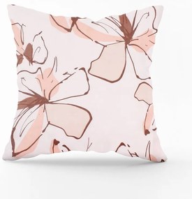Bavlnená obliečka na vankúš - kvety hnedé Veľkost obliečok: 70 x 50 cm, Zapínanie: Gombíky