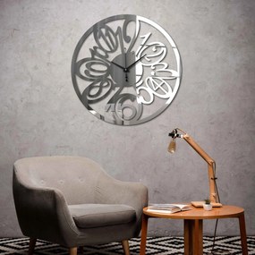 Hodiny na stenu z plexiskla - Sentop | X0109 | farebné: Šedá kovová Ral 7005 Strieborné ručičky 30 cm 4222-70234 X0109