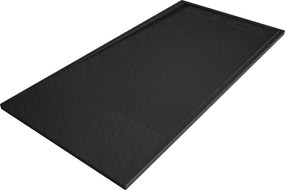 Mexen Amon, SMC obdĺžniková sprchová vanička 150 x 80 cm, čierna, 4F708015