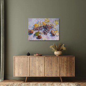 Sklenený obraz - Vincent van Gogh, Grapes, Lemons, Pears, and Apples, reprodukcia (70x50 cm)