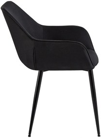 Jedálenská stolička látka Vessa - čierna