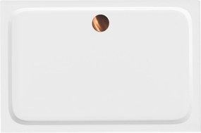 Rea Belmond, akrylová sprchová vanička 100x80x5 cm, biela lesklá, REA-K4372