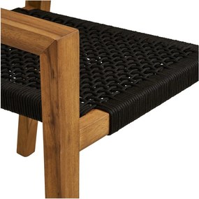 Čierna drevená záhradná stolička Anzio – House Nordic