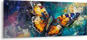 Obraz - Motýľ, olejomaľba (120x50 cm)