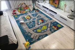 Dekorstudio Detský koberec KIDS - Modrá cesta Rozmer koberca: 80x150cm