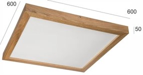 Brilagi-LED Stmievateľné svietidlo WOODY FRAME LED/50W/230V dub 60x60 cm IP44 + DO