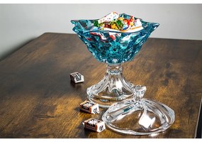 KRIŠTÁĽOVÁ MISKA BOHEMIA SAMBA AQUAMARINE 305MM