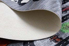 Dywany Łuszczów, Detský kusový koberec Bambino 2092 Streets cars anthracite, 80x150, viacfarebná, detská izba