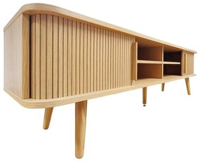 TV stolík v dekore duba v prírodnej farbe 178x50x40 cm Rove – Woodman