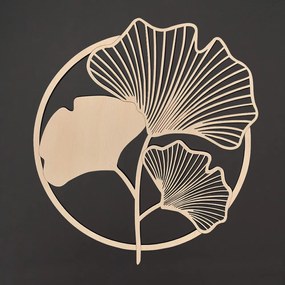 AMADEA Drevený obraz Ginkgo biloba, rozmer 27 cm, český výrobok