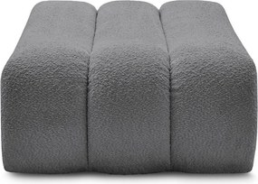 Sivá podnožka z textílie buklé Azra – Bobochic Paris