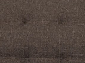 Pohovka trojsedačka ABERLADY (textil) (tmavohnedá). Vlastná spoľahlivá doprava až k Vám domov. 1019384