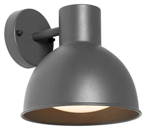 Priemyselná vonkajšia nástenná lampa tmavosivá okrúhla IP44 - Natas