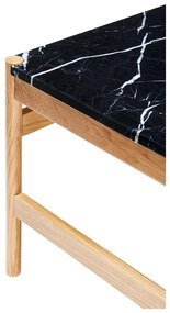 Mramorový konferenčný stolík v čierno-prírodnej farbe 80x80 cm Raw – Hübsch
