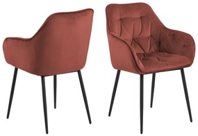 Dizajnová stolička Alarik, koralová